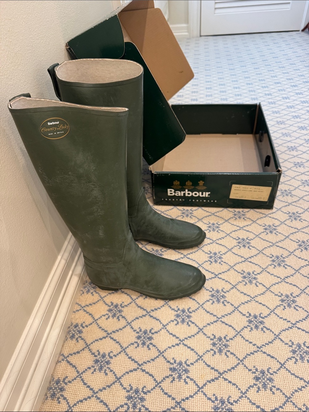Barbour Dark Green Tall Women's Rain Boots